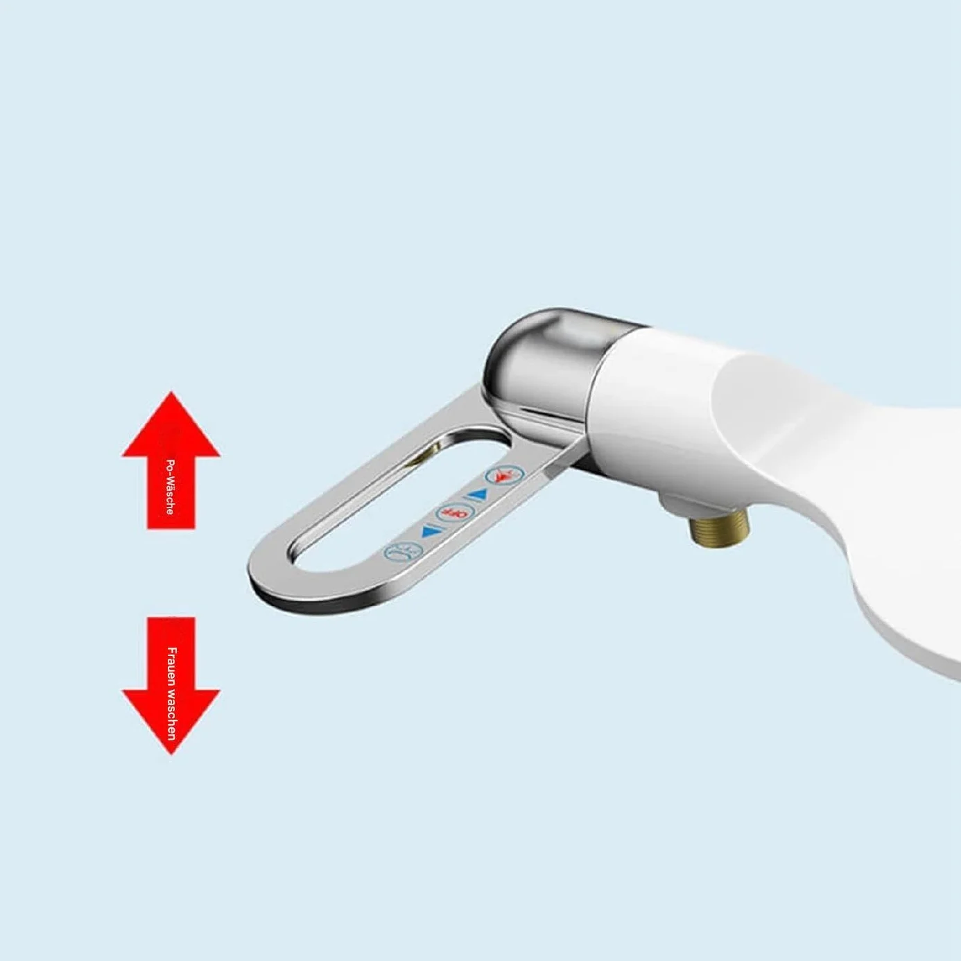 Nak?adka bidet – nieelektryczna nak?adka toalet? z samoczyszcz?cymi si? podwójnymi dyszami z regulowanym ci?nieniem, deska sedesowa, prysznic WC, bia?a