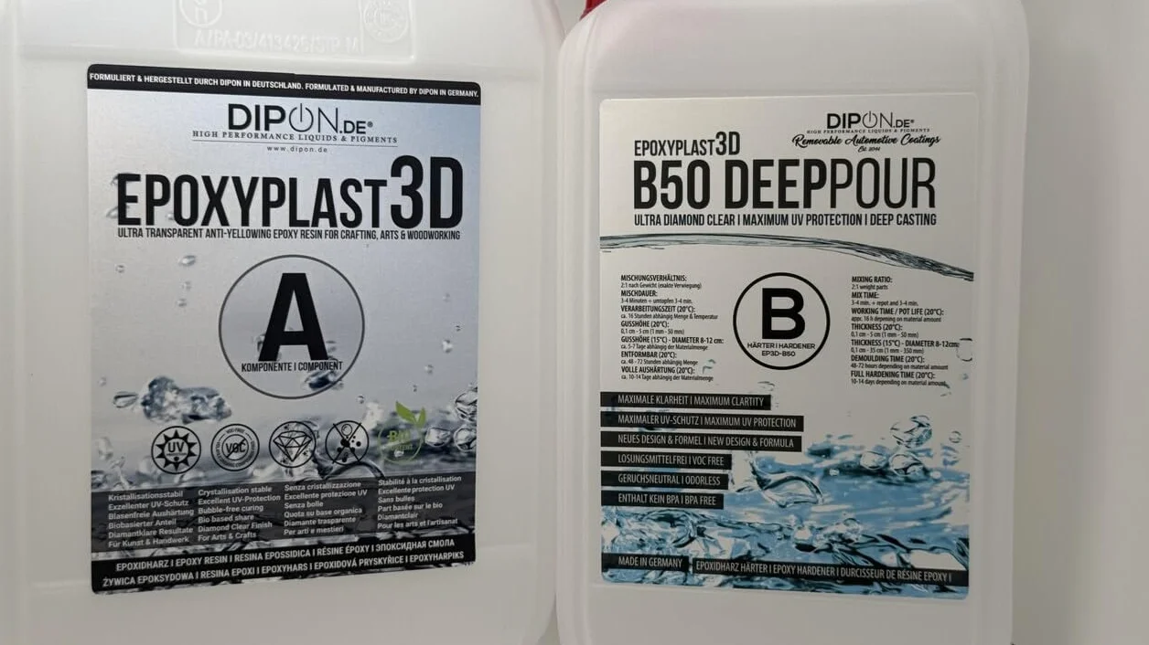 3,0 kg Ultra przezroczysta żywica epoksydowa EpoxyPlast 3D B50 DEEP POUR dwuskładnikowy efekt wody I bardzo dobra ochrona przed promieniowaniem UV Biżuteria I żywica odlewnicza I produkt przezroczysty