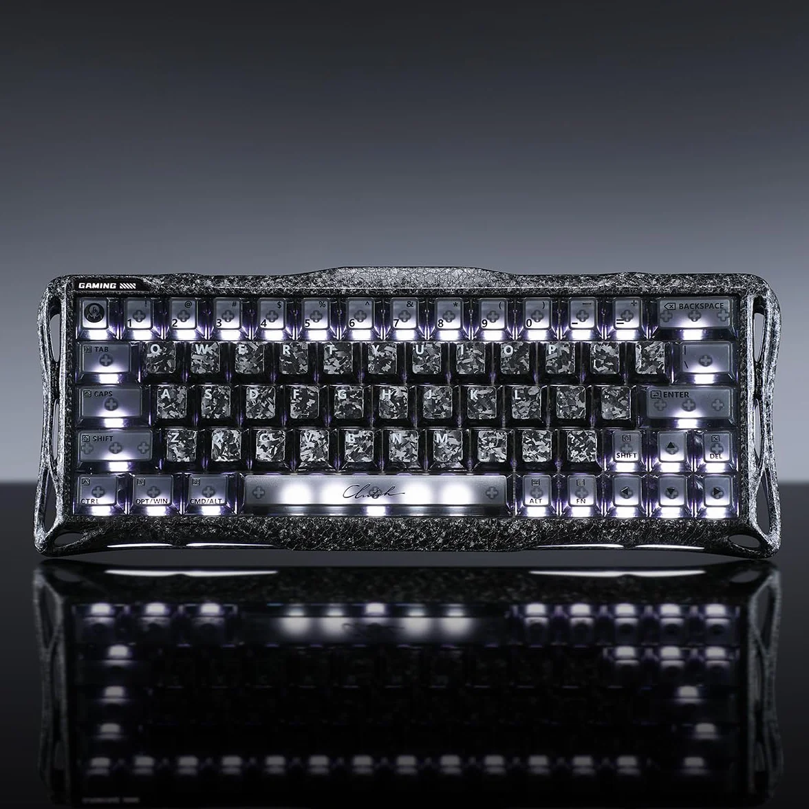 GravaStar Mercury V60 Pro 60% HE magnetyczna klawiatura do gier, częstotliwość odczytu 8 kHz, opóźnienie 0,125 ms, dynamiczny szybkowyłącznik, regulowane działanie 0,005 mm, pełna aluminiowa obudowa