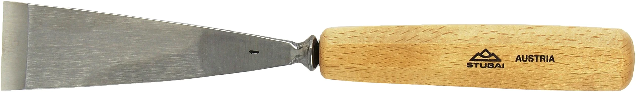 Stubai 550140 dłuto do rzeźbienia w drewnie, typ 1, długie/polerowane dłuto do rzeźbienia w drewnie, szaro-beżowe, 40 mm