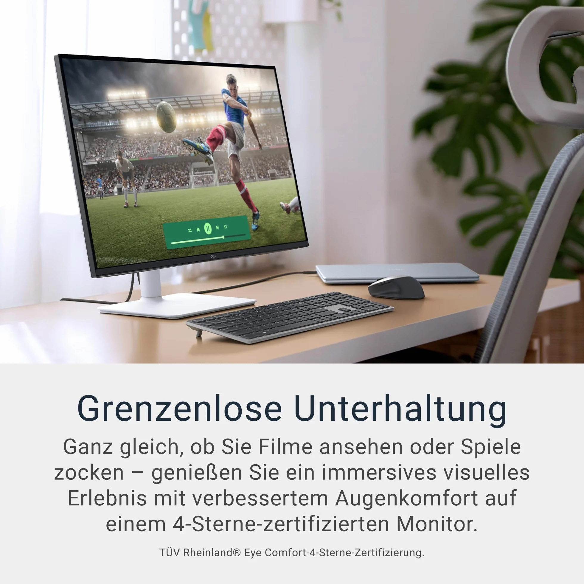Dell Monitor 27 Plus - S2725QS, 4K UHD (3840x2160), 120Hz, IPS, 4ms, AMD FreeSync Premium, 99% sRGB, regulacja wysokości, wbudowane głośniki, DisplayPort, 2 HDMI, 3 lata