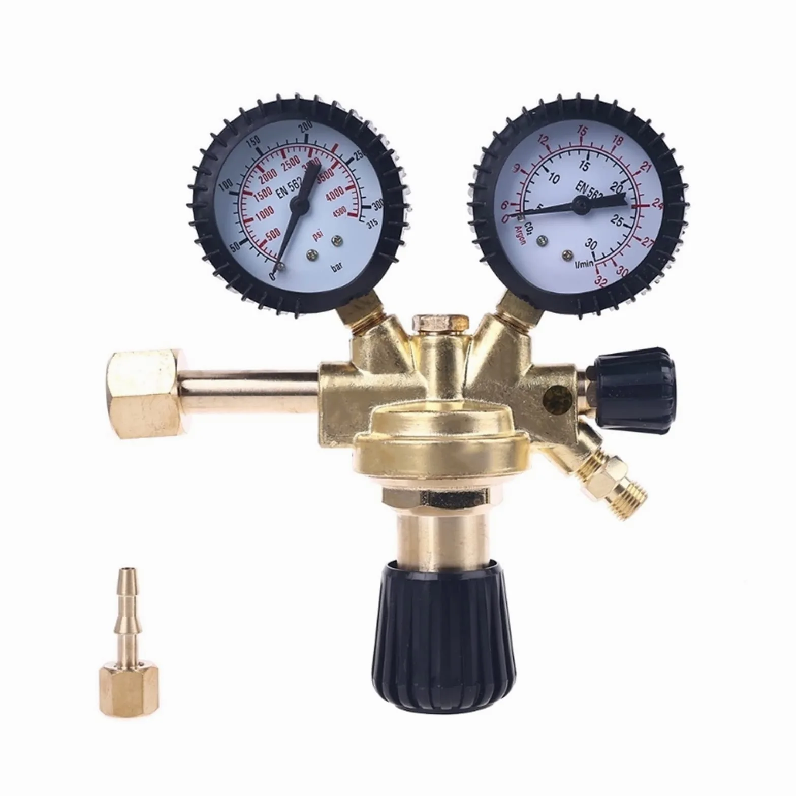 Sprzęt do spawania gazowego CO2 Regulator spawalniczy wskaźniki gazu CO2 Argonowy azot Regulator zmniejszający odporność na wstrząsy odpkodarni Reduktor W21.8 Gwint Akcesoria do pomp powietrza