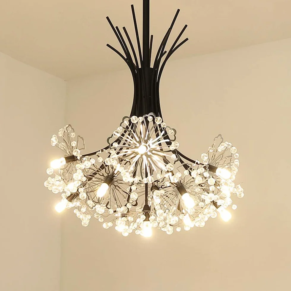 Nowoczesna Lampa Żyrandolowa Led, Kryształowa Lampa Z Dmuchawcem, Lampa Wisząca Sufitowa - Lampy Wiszące G4 Kompatybilne Z Salonem, Jadalnią, Sypialnią, Bukietem, Sufitem Z Dmuchaw