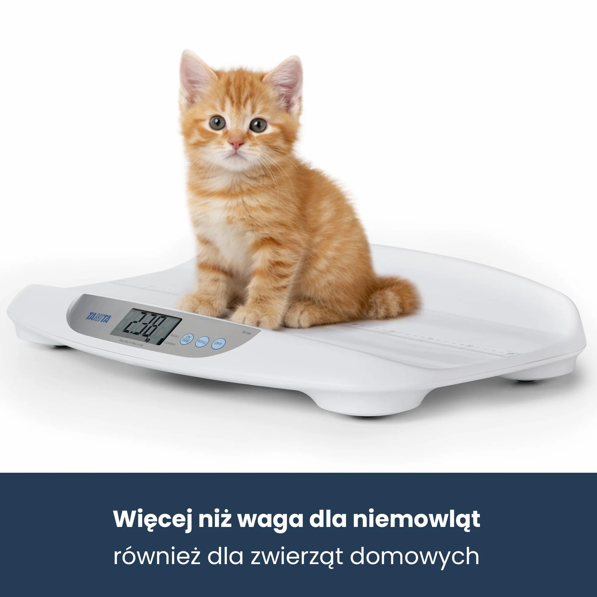 TANITA BD-590 cyfrowa waga dziecięca z miernikiem długości, biała