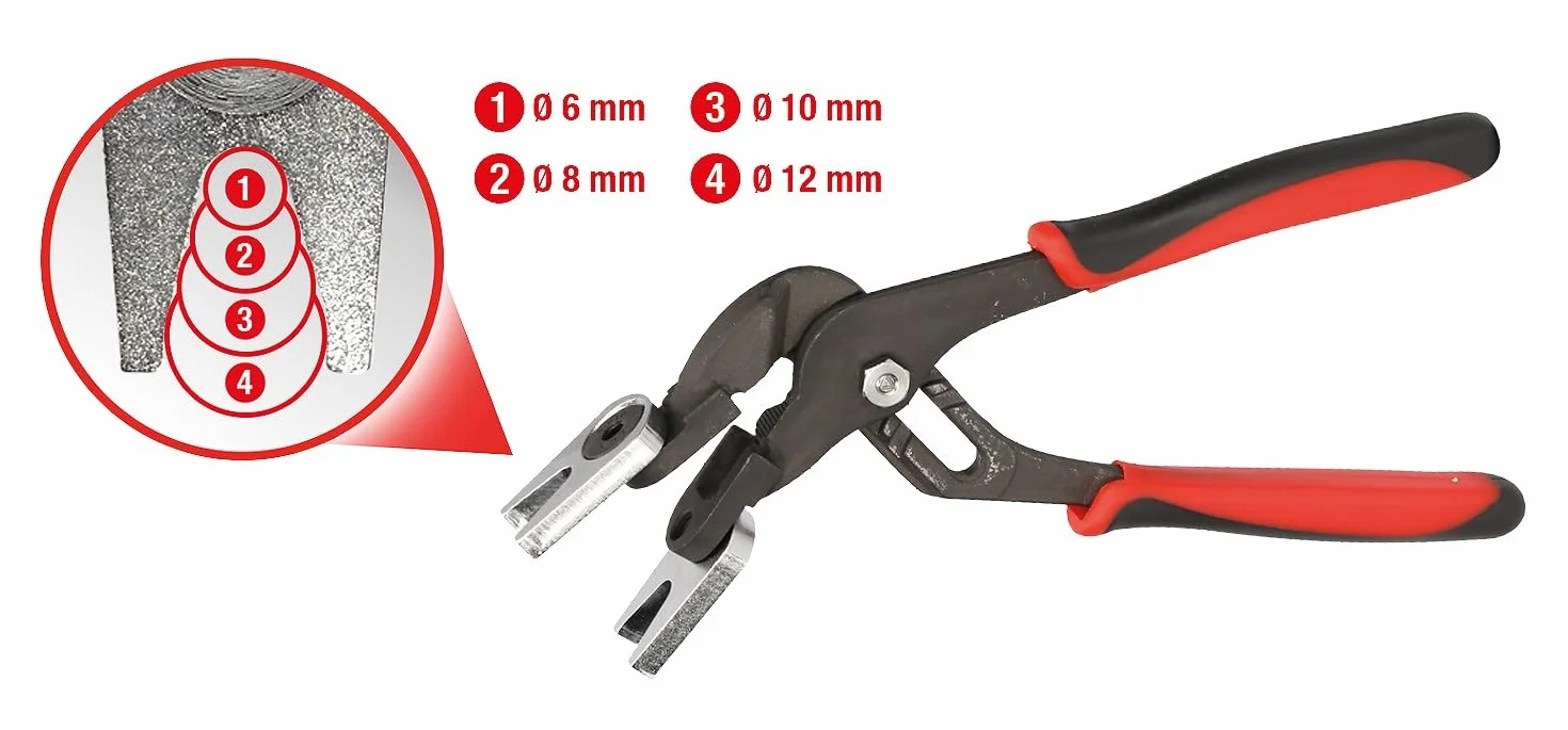 KS Tools 460.5095 Pneumatyczne obcęgi do luzowania szybkozłączek, 6-12 mm