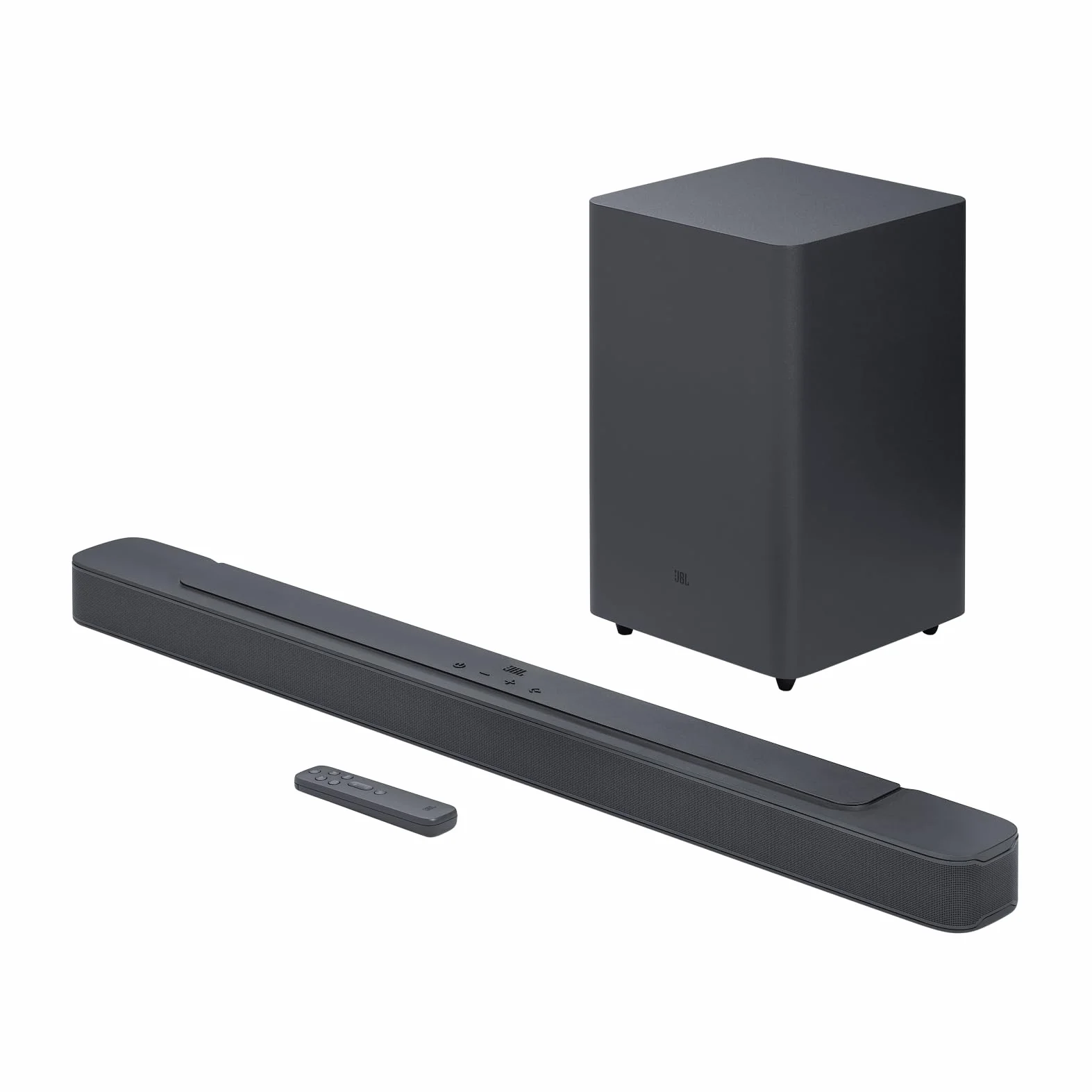 JBL Bar 2.1 Deep Bass MK2 - Kompaktowy 2.1 kanałowy głośnik soundbar, z bezprzewodowym subwooferem, Bluetooth, Dolby Digital, JBL Surround Sound, HDMI, USB, mocne basy i efekt kina domowego