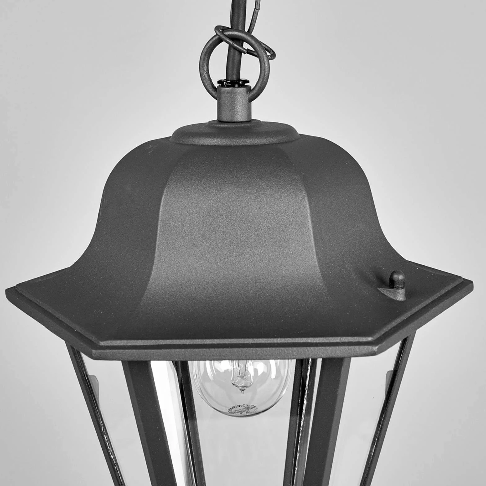 Lindby lampa wisząca zewnętrzna 'EDANA', kolor czarny, aluminium, żarówka E27