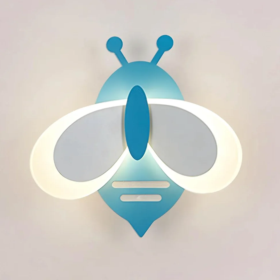 Kinkiet ścienny LED 8W do wnętrz, kinkiety akrylowe Creative Bee Oświetlenie ścienne, wystrój pokoju dziecięcego Lampka nocna Lampka ścienna 3 Regulowana temperatura barwowa Kinkiet do sypialni