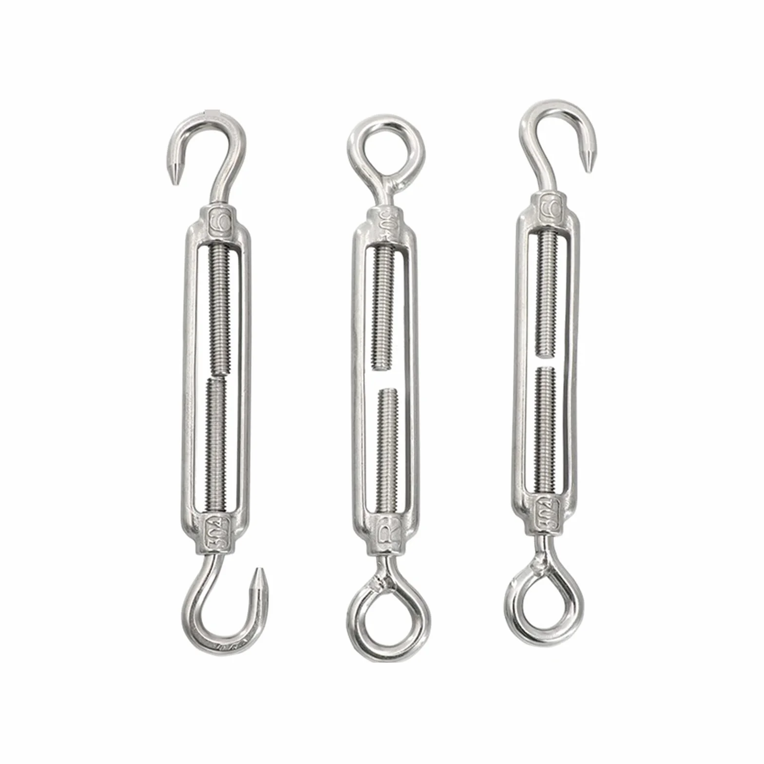 1 szt. Ściągacz liny stalowej ze stali nierdzewnej M4-M12 | Sprzęt napinacza typu OO OC CC do olinowania i majsterkowania(Hook and Hook,M12)