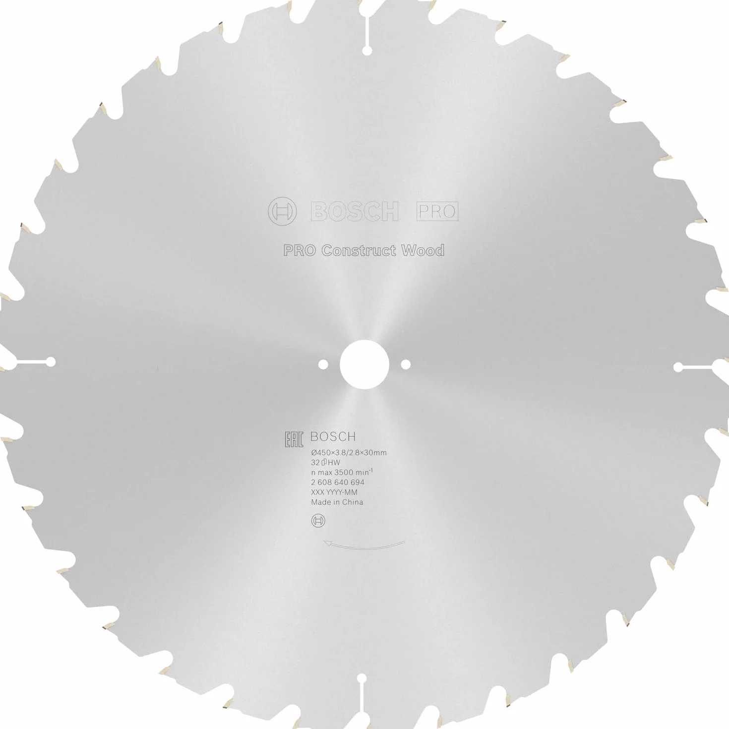 Bosch Profesional Tarcza pilarska Construct Wood 450 x 30 x 3,8 mm, 32