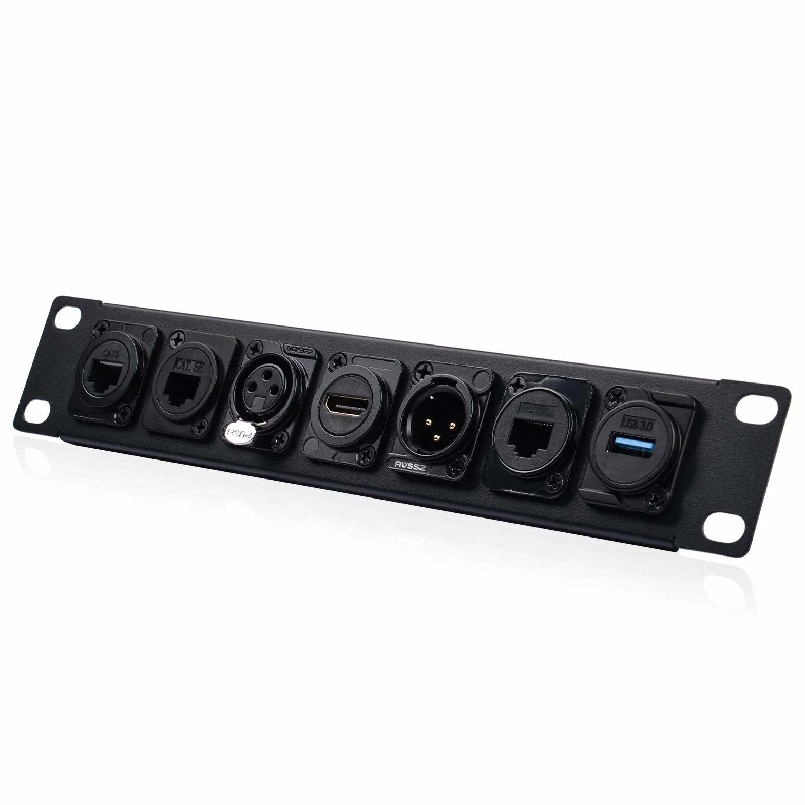 GeeekPi Płyta montażowa rack 10 cali 1U 7 otworów typu D panel krosowy do szaf sieciowych/serwerowych DeskPi RackMate T1/T0/T2
