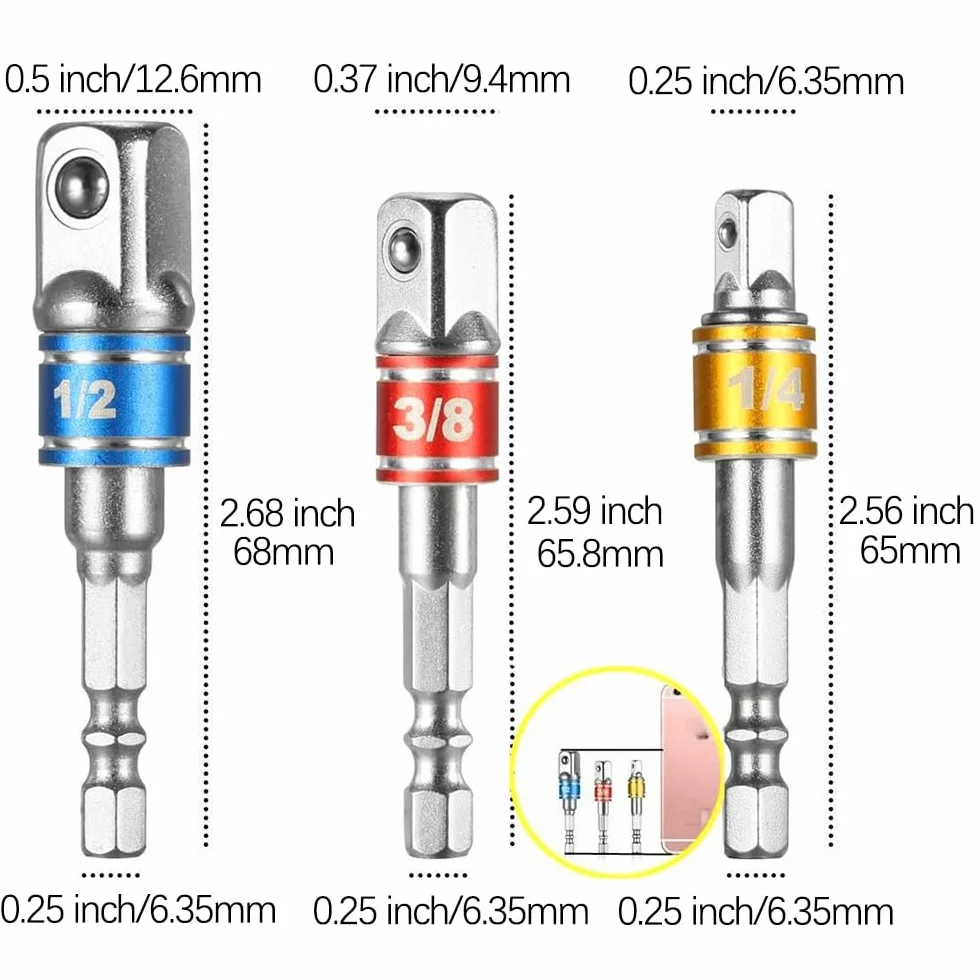 Adapter do wiertarki kątowej 105 stopni, adapter do wiertarki kątowej, sześciokątny uchwyt, narzędzia przedłużające wiertła dla mężczyzn w domu, miejscu pracy i przemyśle