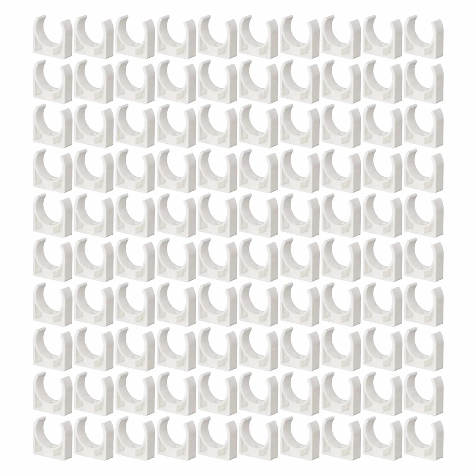 zaciski do rur, Opaski zaciskowe do rur wodnych, zestaw 100 sztuk, uchwyty hakowe z PVC, 3/4 cala, białe, 2,5 x, 0, cm