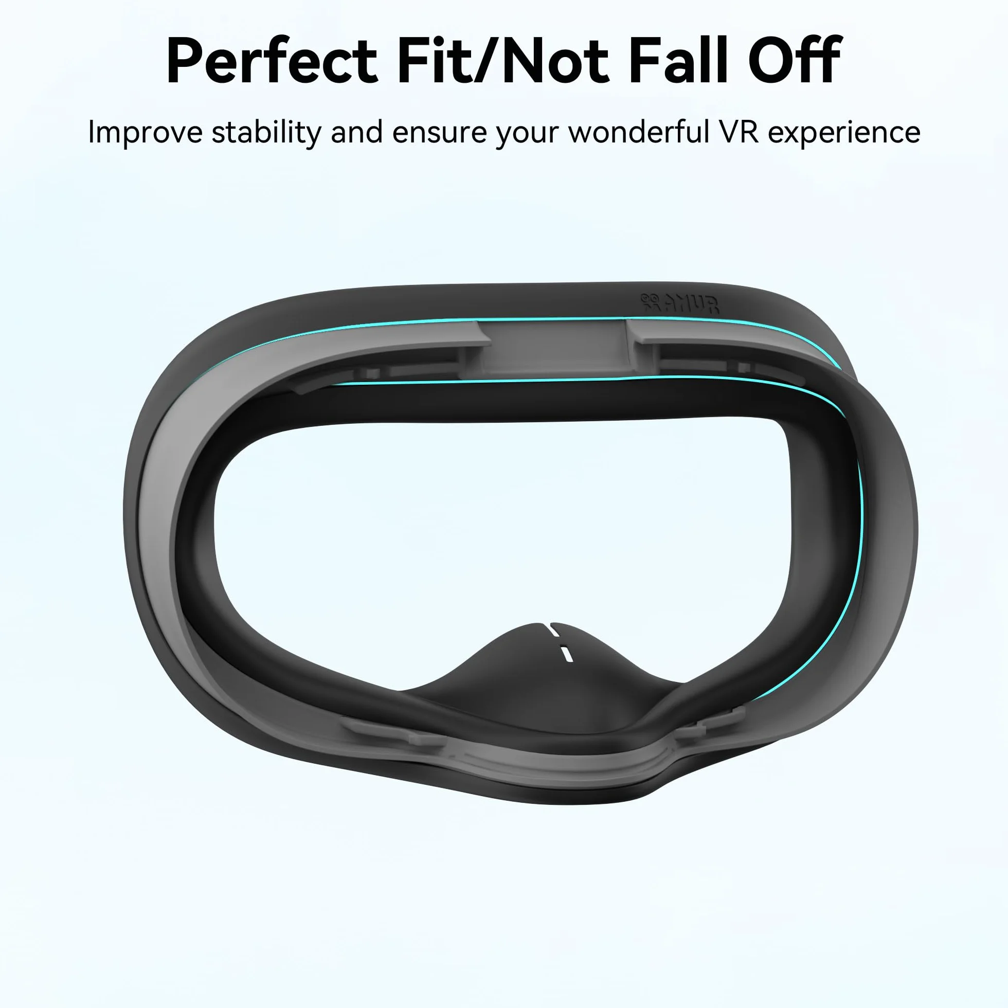 AMVR Silikonowe etui na twarz do Meta Oculus Quest 3S czarne