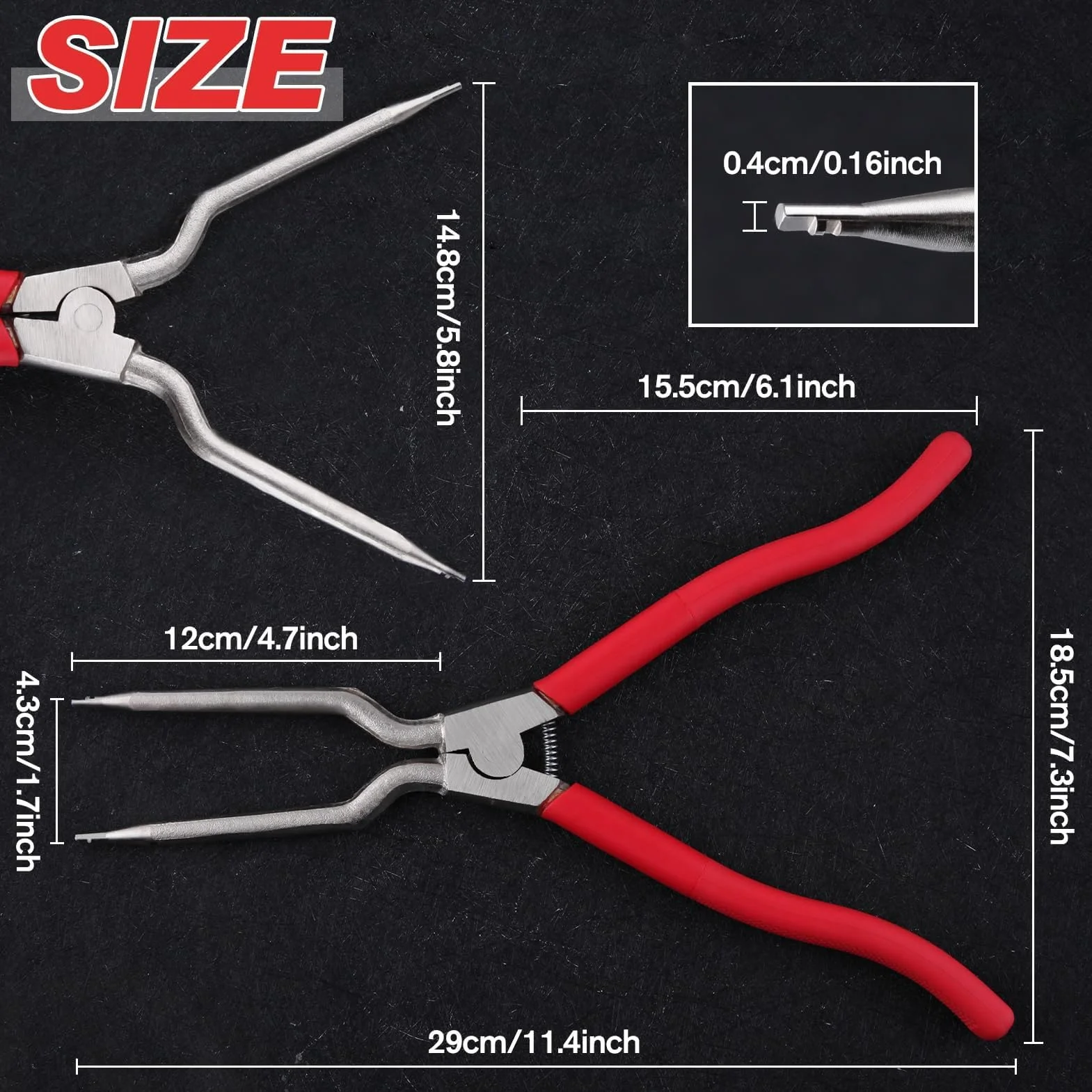 LEONTOOL Ulepszone narzędzie do rozprężania sprężyn do wanny wewnętrznej/zewnętrznej, maksymalne rozszerzenie 148 mm, narzędzie do usuwania sprężyn podkładkowych, uszczelka drzwi, zacisk sprężynowy