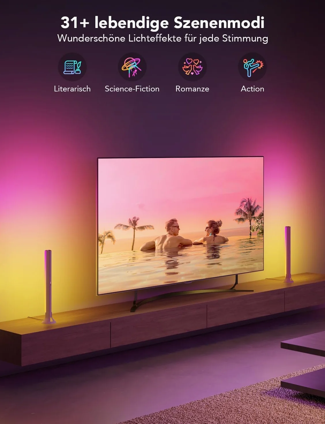 Govee Oświetlenie LED RGBIC do telewizora 45-70 cali WiFi, kompatybilne z Alexa i Google Assistant
