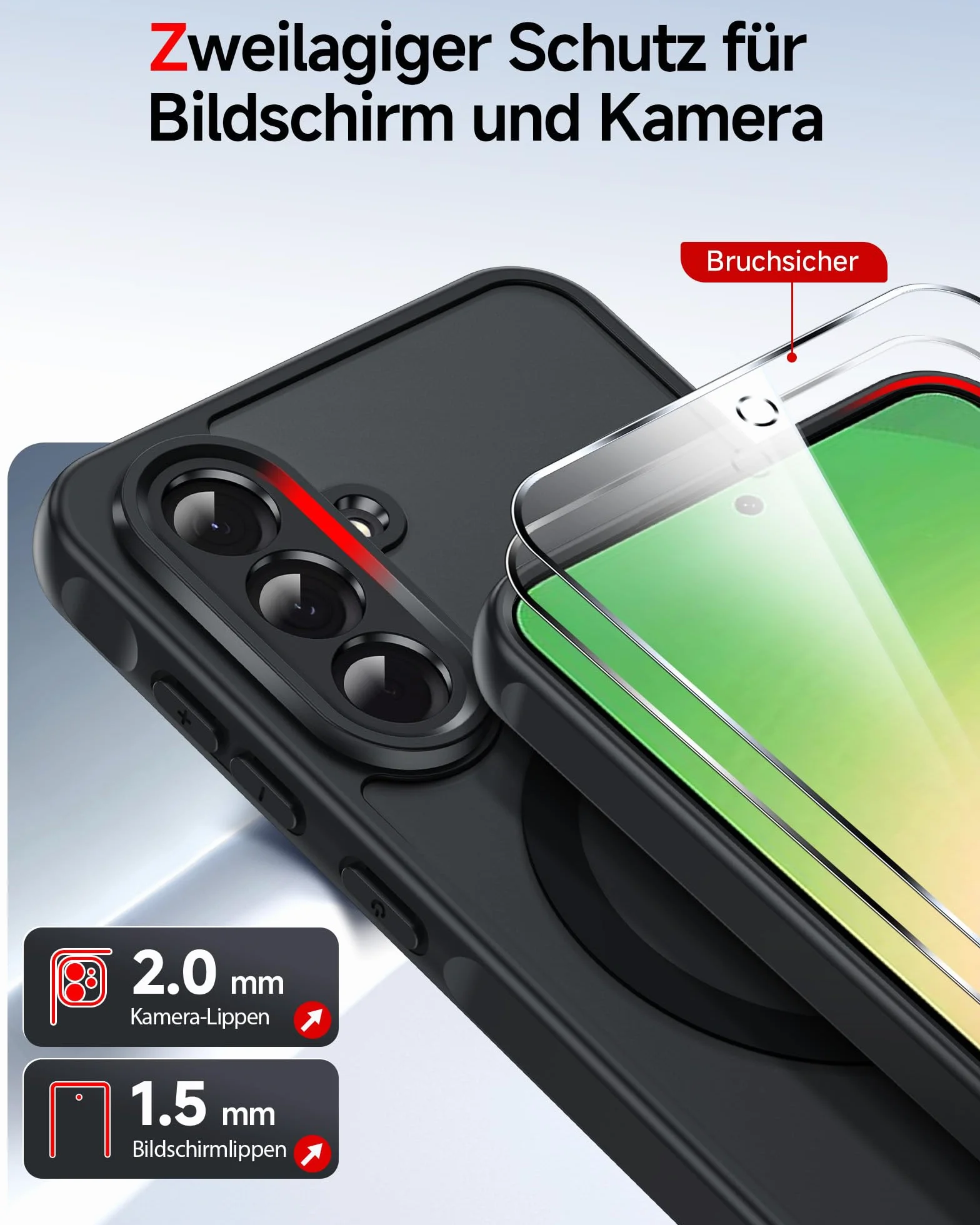 LeYi Magnetyczne etui do Samsung Galaxy A56 5G z 2 szt. szkło hartowane, etui do A 56 półprzezroczyste matowe odciski palców odporne na zarysowania zderzak TPU odporny na wstrząsy futerał ochronny