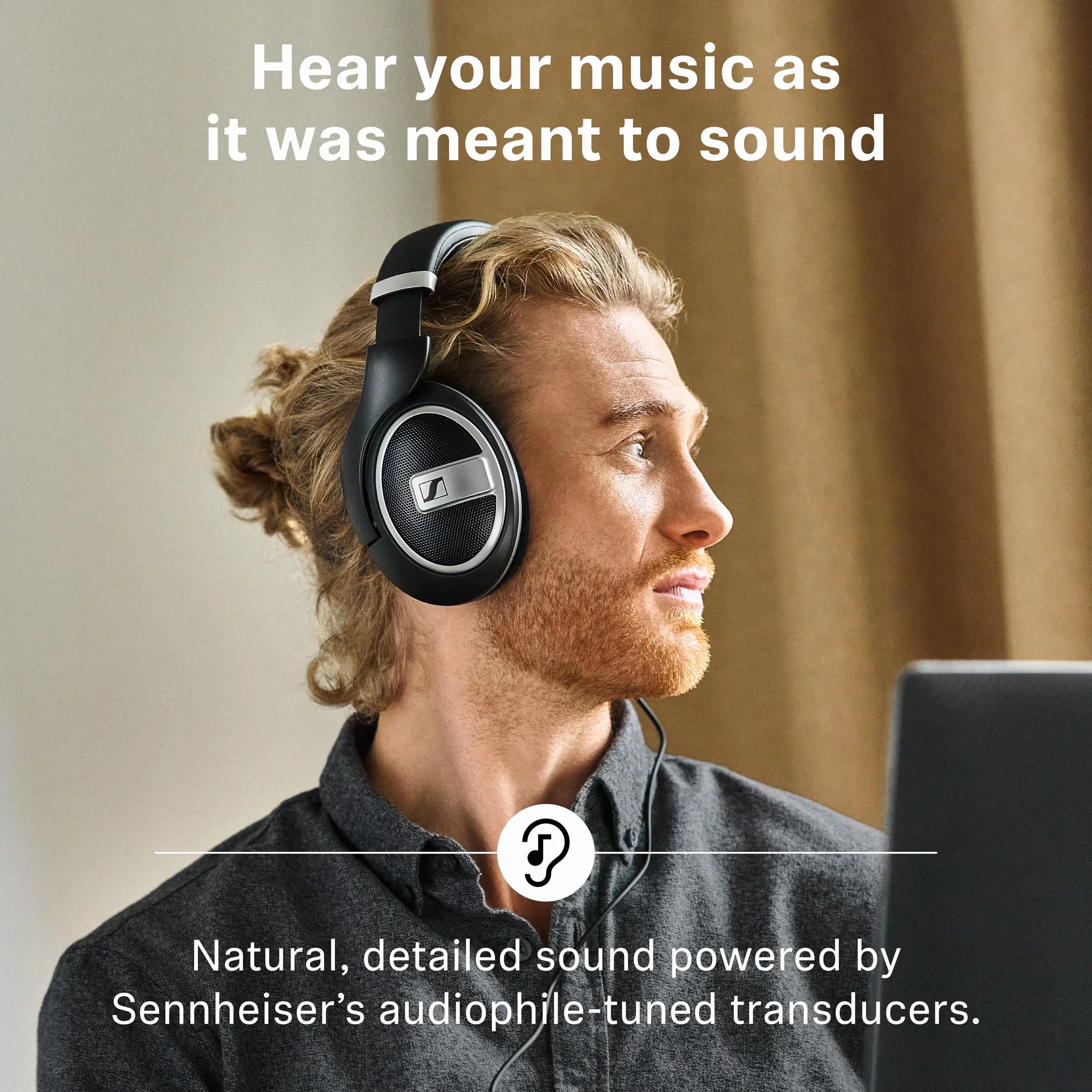 Sennheiser Słuchawki Nauszne 508697 Czarny Srebrny