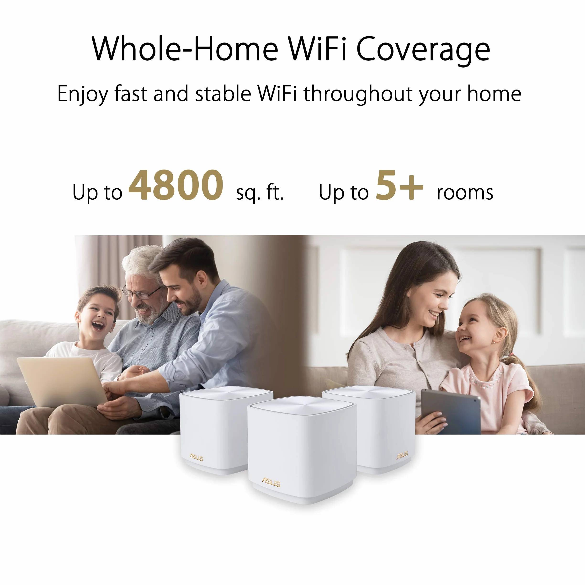 ASUS ZenWiFi XD6 Bi-bande Wi-Fi 6 (802.11ax) Blanc 3 Interne