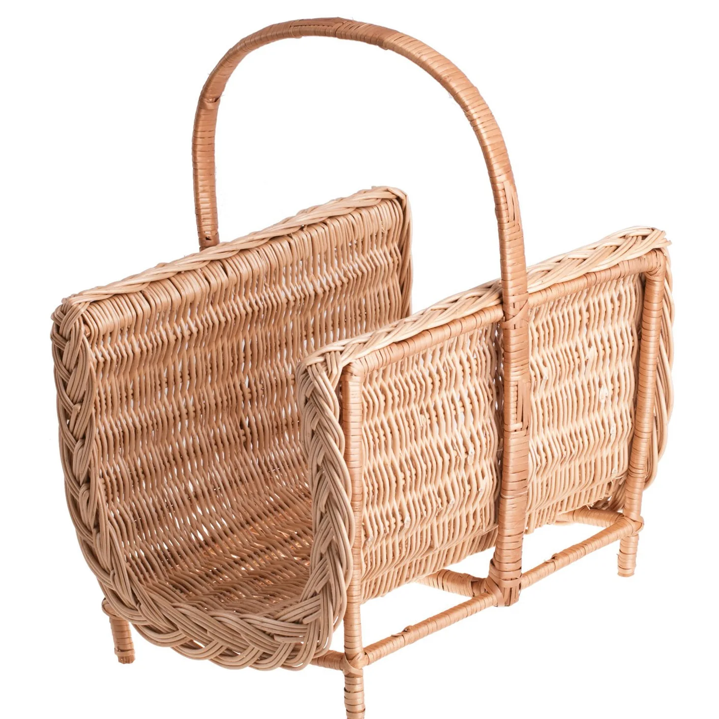 e-wicker24 Wiklinowy kosz kominkowy, naturalny kolor