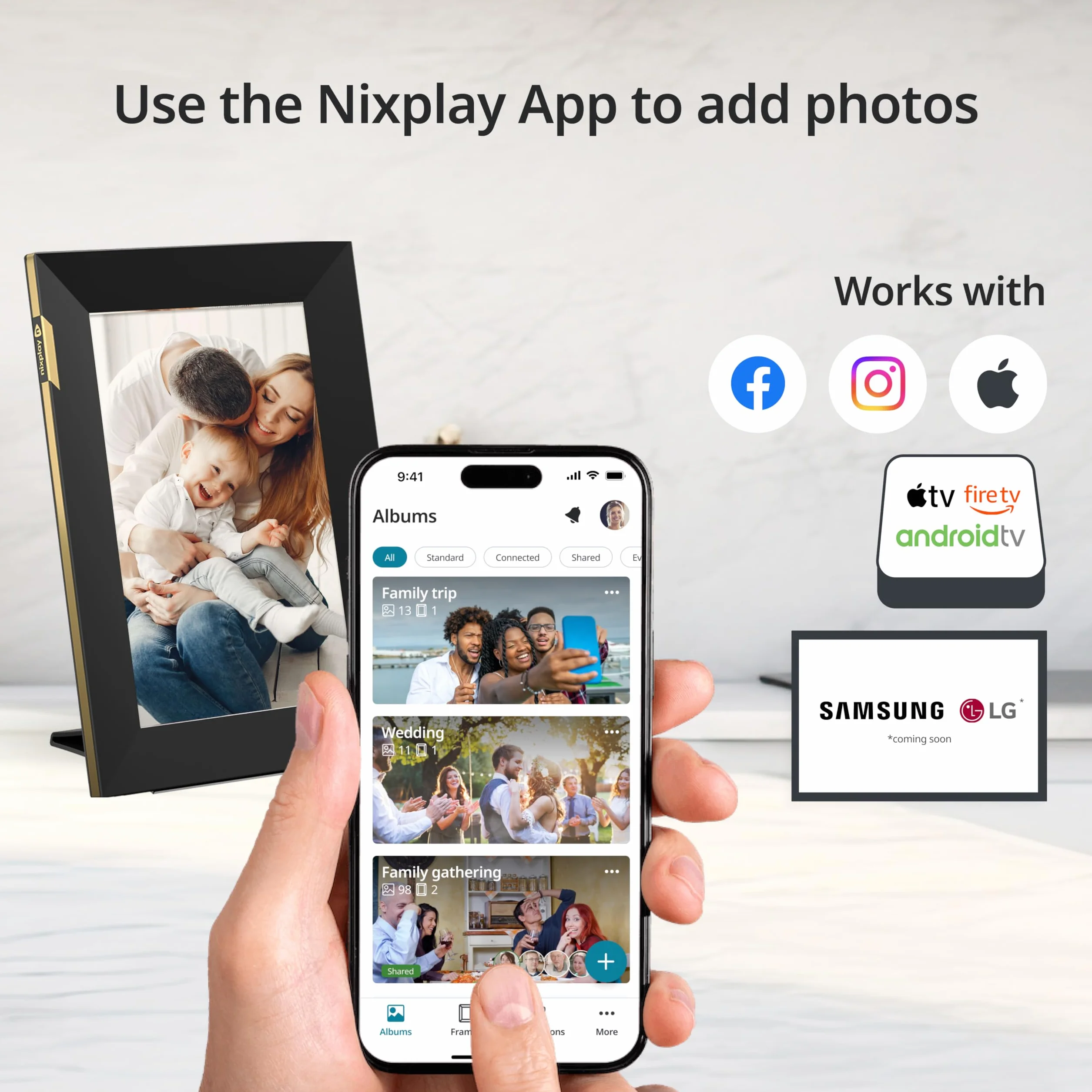 Nixplay Cyfrowa ramka na zdjęcia z ekranem dotykowym 20.3 cm WiFi W08K