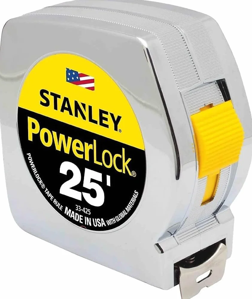 Stanley Hand Tools 33-425 PowerLock II profesjonalna taśma miernicza, 2,5 cm x 6,5 cm