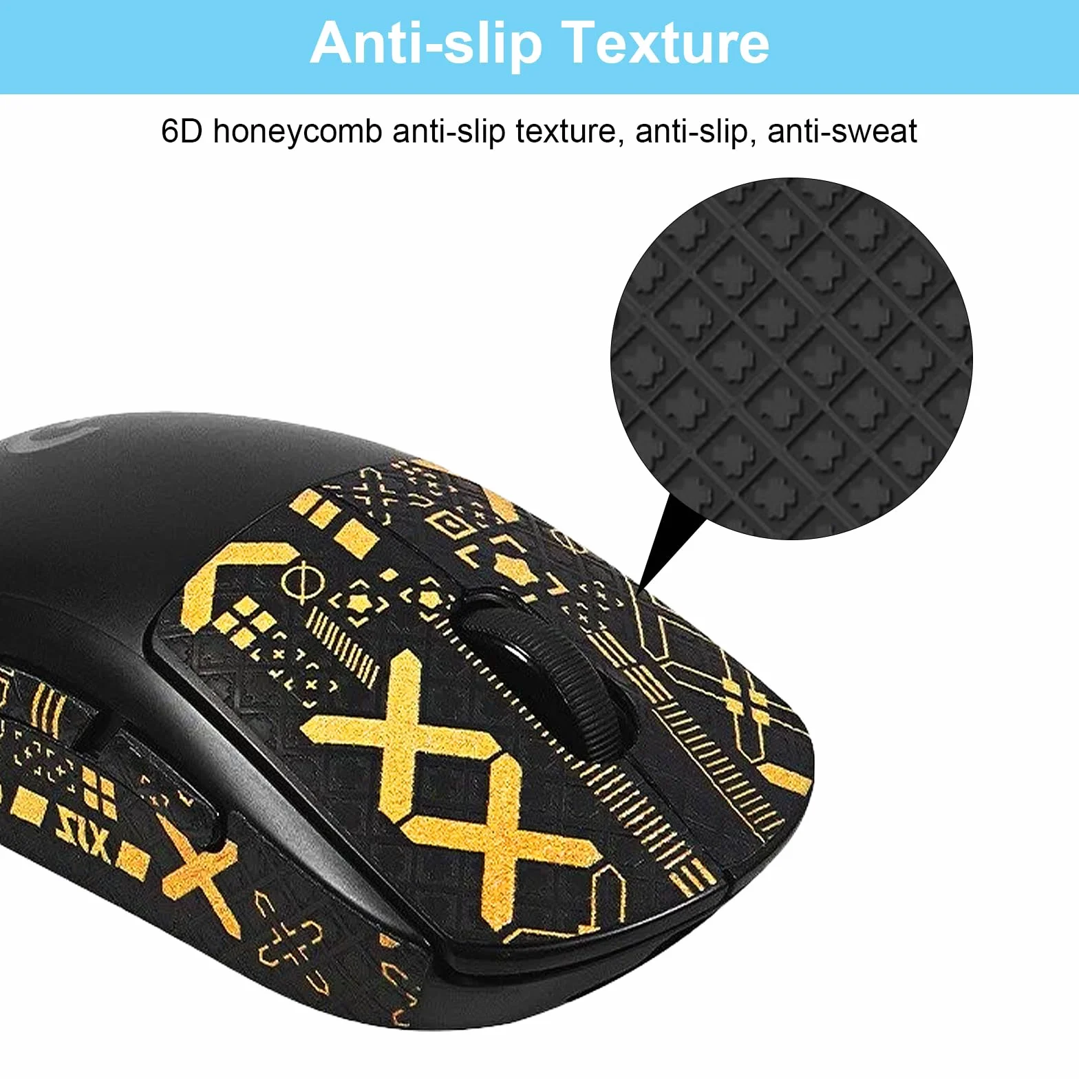 Logitech G PRO X Superlight 2 Mouse Grip Tape, antypoślizgowa, ultra cienka, samoprzylepna, zestaw