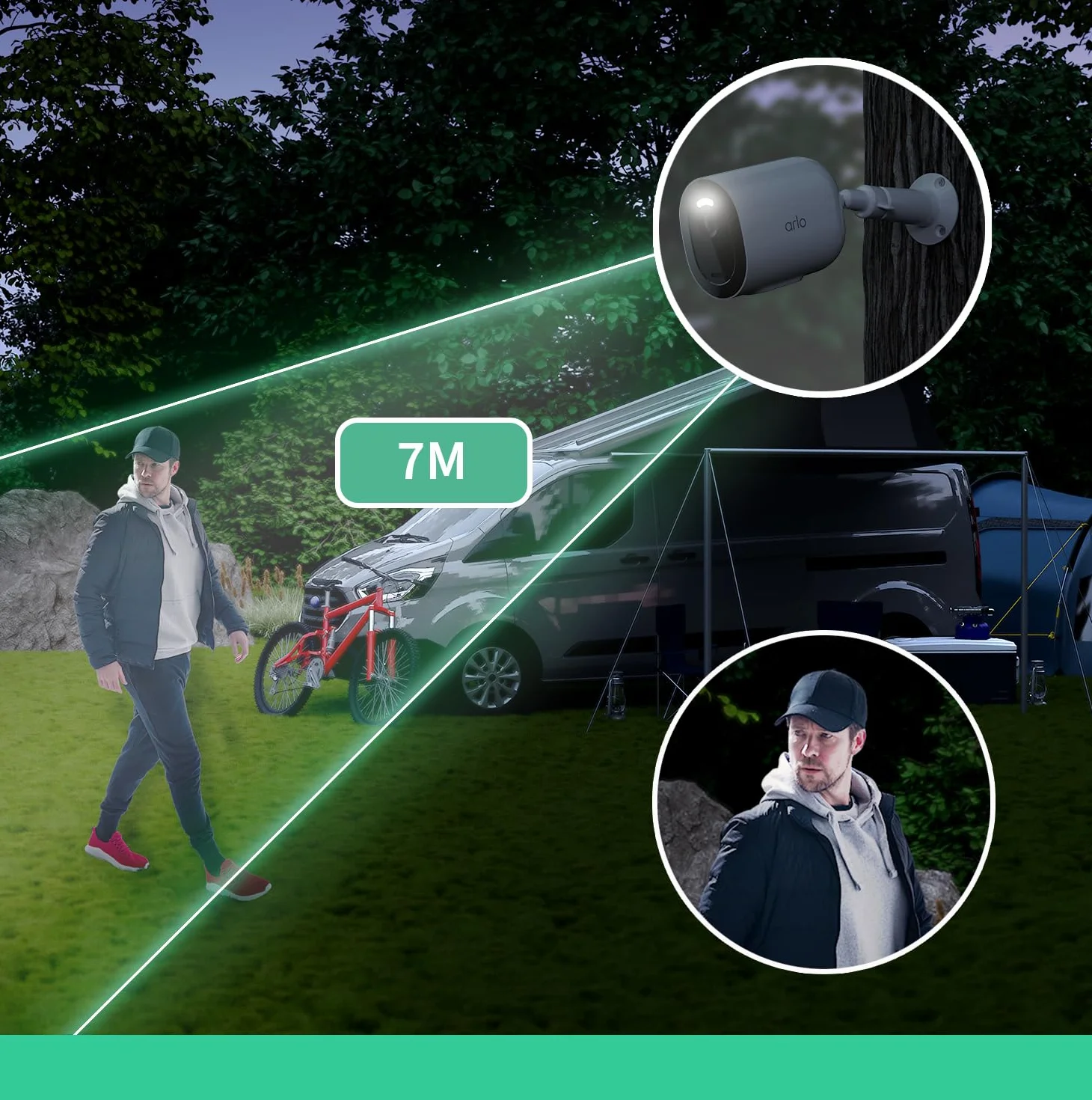 Arlo Go v2 kamera monitorująca bezprzewodowa HD LTE odporna na warunki pogodowe tryb nocny dwukierunkowe audio czujnik ruchu akumulator biała