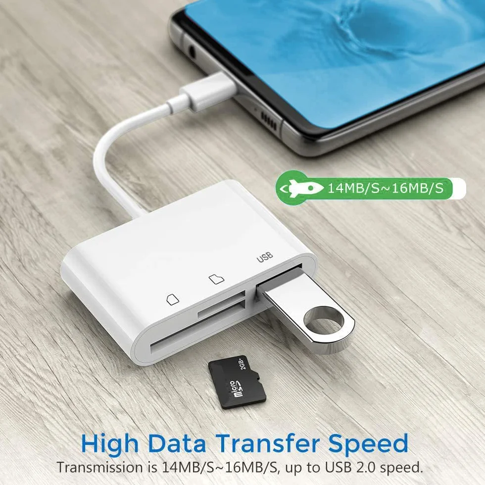 Czytnik kart SD micro SD USB C adapter pamięci kompatybilny MacBook iPhone iPad Samsung Galaxy Laptop