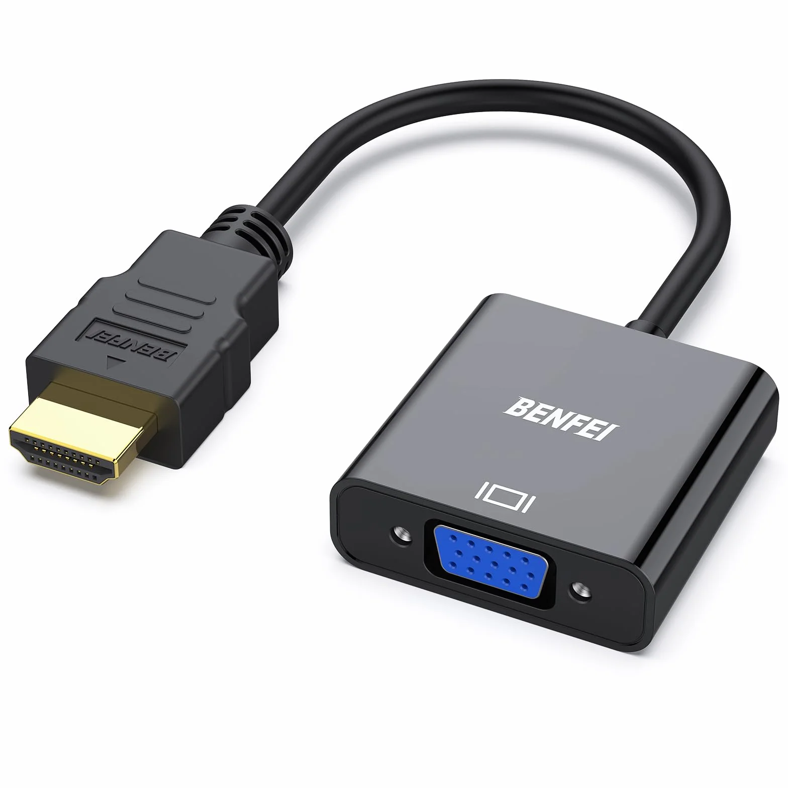 Adapter HDMI na VGA, BENFEI HDMI na VGA do komputera, komputera stacjonarnego, laptopa, komputera PC, monitora, projektora, telewizora HD, Chromebooka, Raspberry Pi, Roku, Xbox i innych