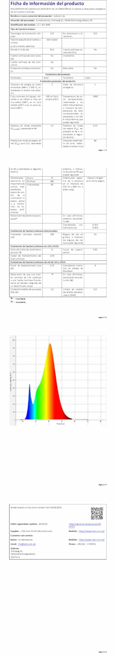 ledscom.de Gniazdo ścienne WAST do zastosowań zewnętrznych, IP44, 2-krotne, czarne, z downlightem LED, 430 lm, ciepła biel