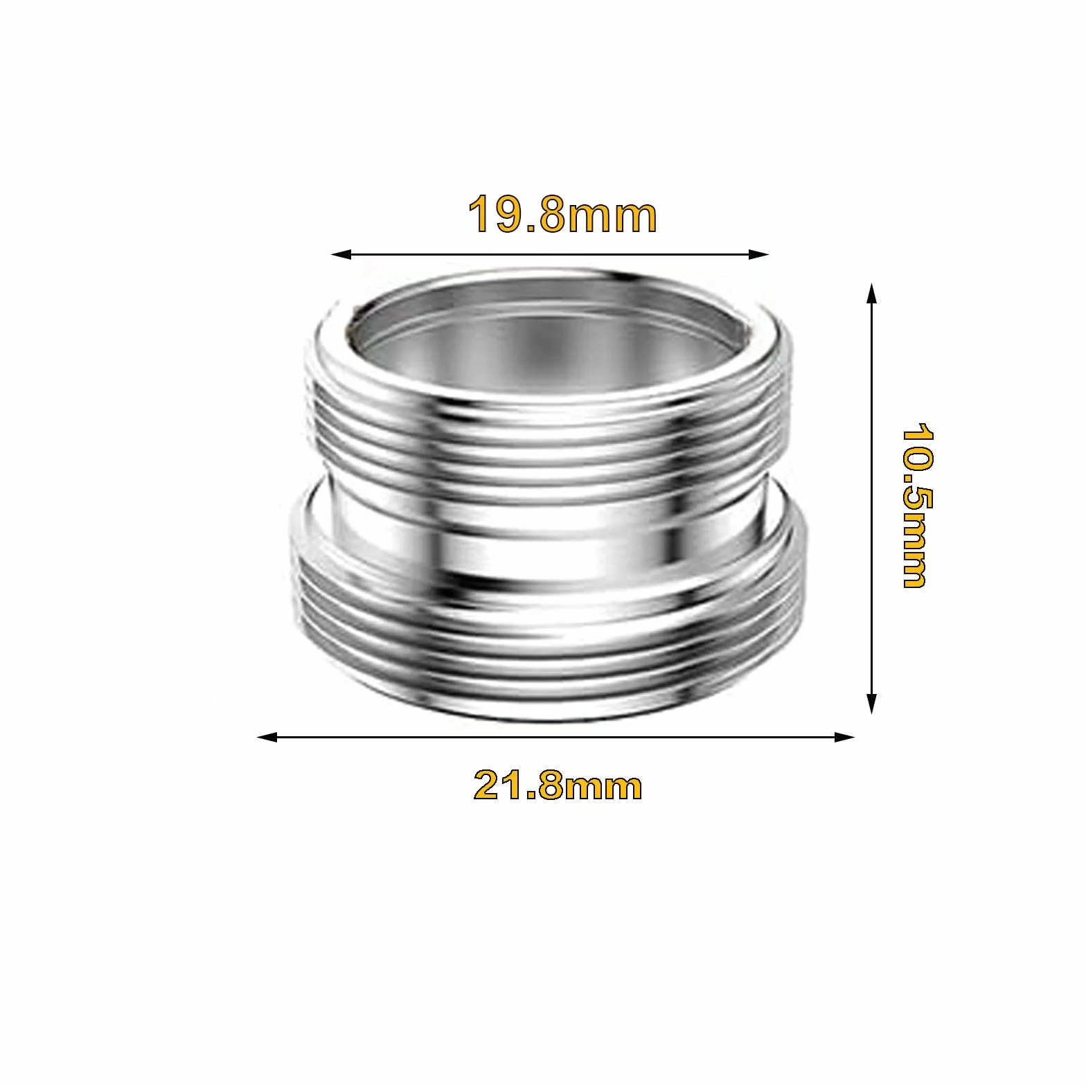 2 x adapter do kranu M20 do M22, gwintowany adapter do gwintu zewnętrznego M20 i M22, idealny do złączek do kranów kuchennych, oszczędzania wody, filtra wody, węży