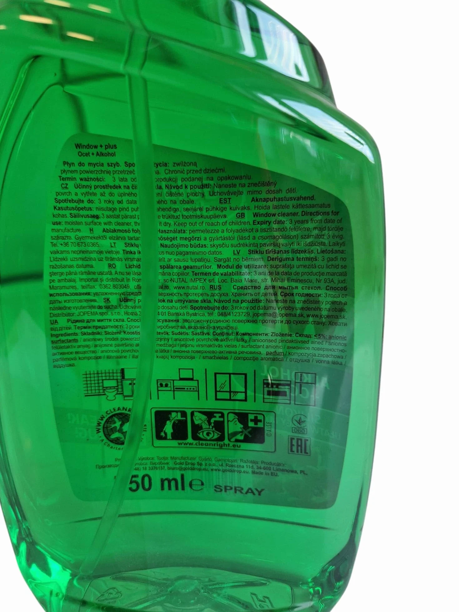 C Window płyn do szyb 750ml Ocet zielony