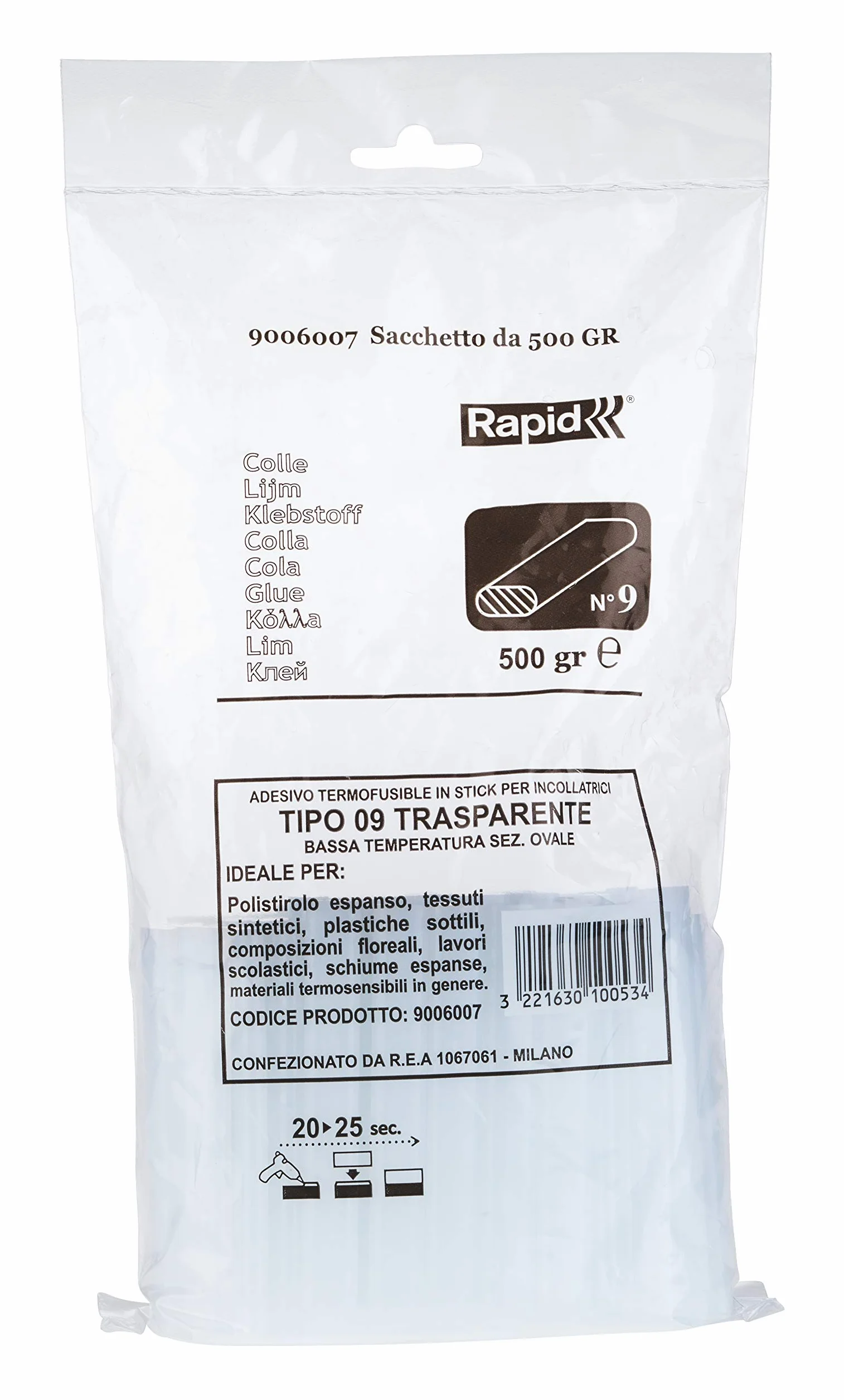 Rapid Wkłady Klejowe, Przezroczysty, 500 g