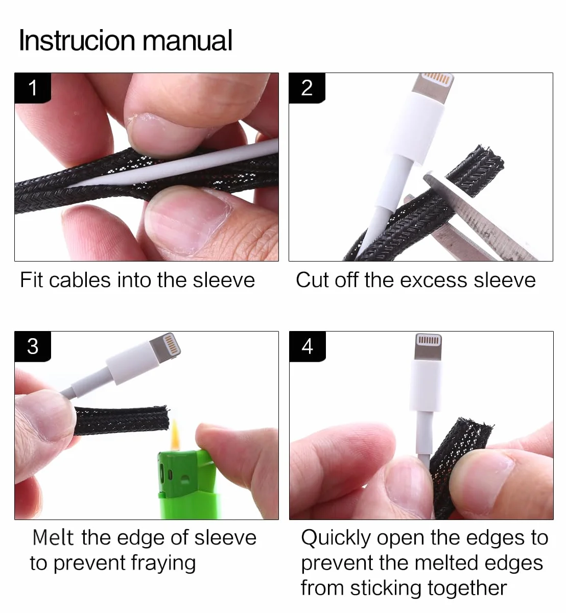 Alex Tech Ochraniacz przewodu 3 m - 3,2 mm, osłona kablowa, tuleja kablowa, dzielona osłona na kabel USB, kabel zasilający, kabel audio-wideo, chroni kota przed żuciem kabli, kolor czarny