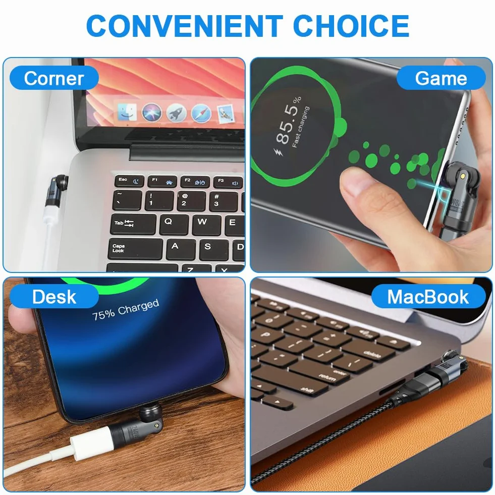 AXFEE Adapter magnetyczny USB C na USB C 240W 9-pinowy kompatybilny z telefonami 15 16 Pro Max Pad Mini 6 S24 S23 A54