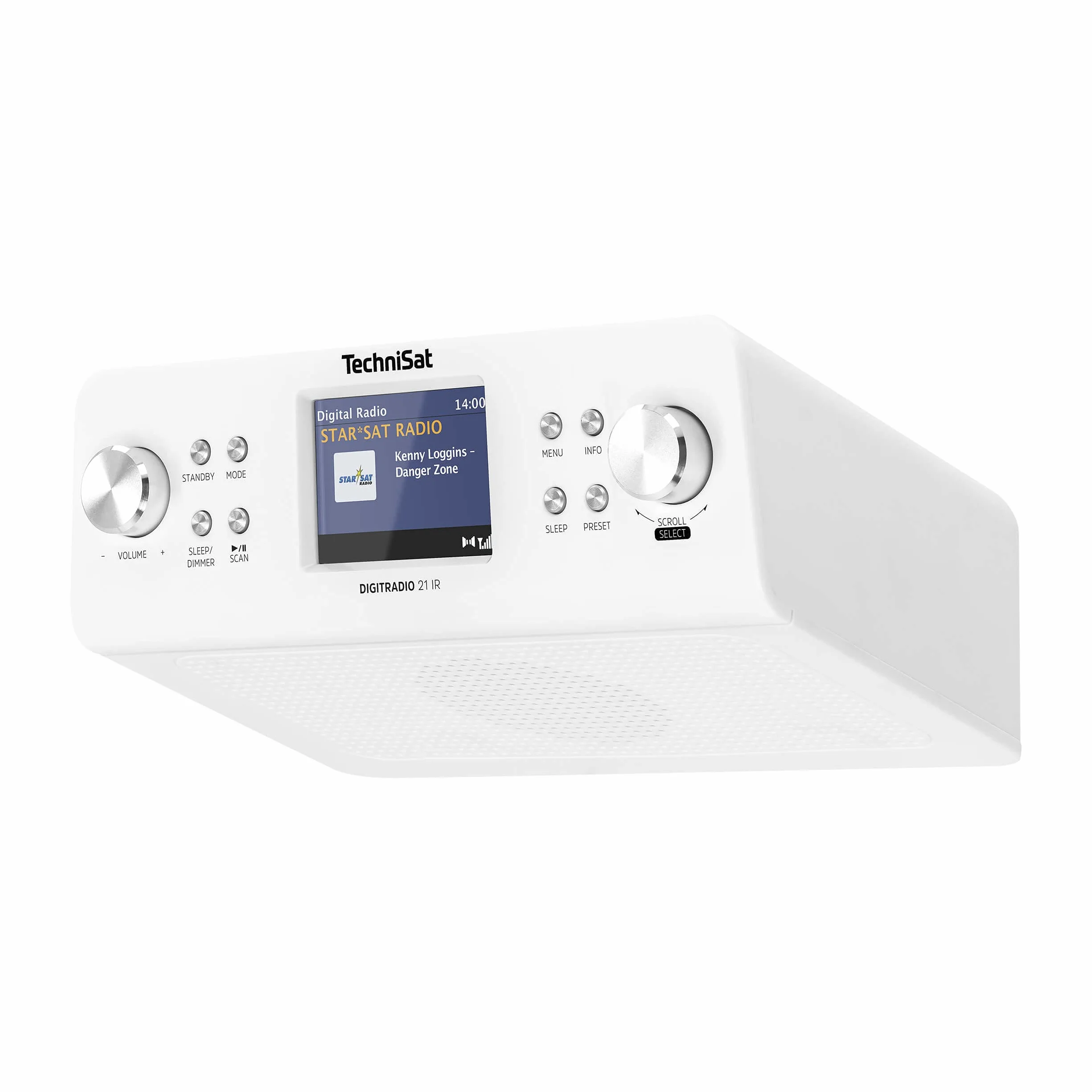 TechniSat DIGITRADIO 21 IR Podblatowe Radio Kuchenne DAB+ FM Internet Bluetooth 2 W Białe