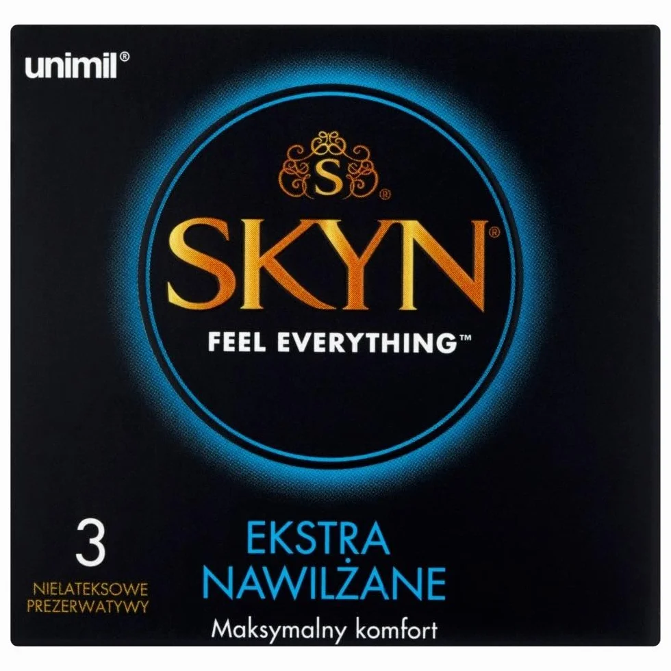 UNIMIL SKYN Extra Nawilżane Prezerwatywy - 3 sztuki