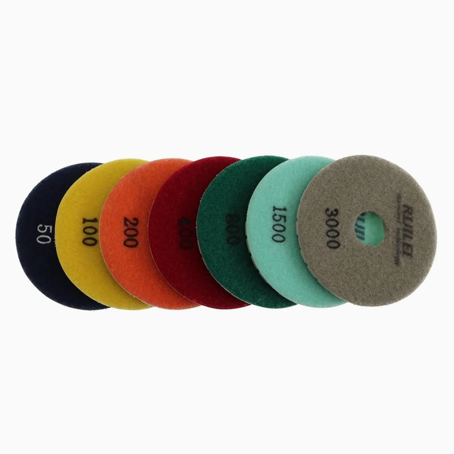 7 sztuk/zestaw Super 4-calowe podkładki polerskie na sucho/mokro 100mm nakładka polerska do granitu marmuru kamienne tarcze szlifierskie do betonu(50_7 PCS_4 INCHES)