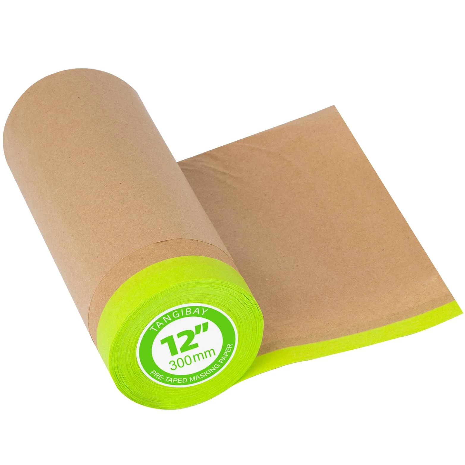 Samoprzylepny papier maskujący do malowania – taśma i zasłona, wstępnie klejone rolki papieru, papier maskujący do drzwi samochodowych, okien, ochrona podłogi i maskowanie karoserii (30 cm x 15 m)