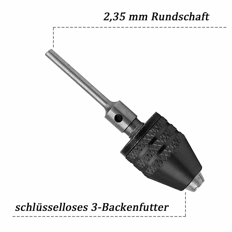 Mesee 2 sztuki Keyless Mini adapter do uchwytu wiertarskiego, 0,3-3,4 mm, szybkomocujący, mini-3-szczękowy uchwyt wiertarski, adapter śrubokrętu do szlifierek elektrycznych