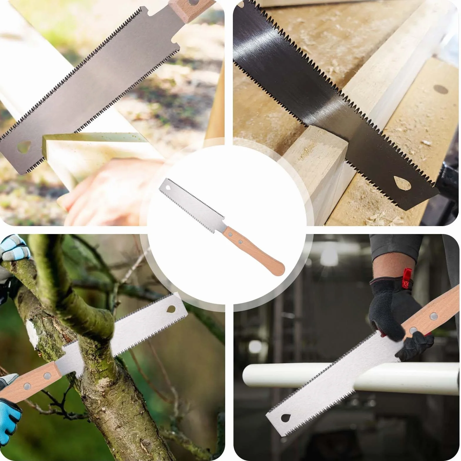 Japońska piła ręczna, piła do drewna Molbory, 150 mm, piła ciągnąca z ergonomicznym drewnianym uchwytem, japońska piła, piła ręczna, lekka piła ciągnąca do precyzyjnego cięcia twardego i miękkiego