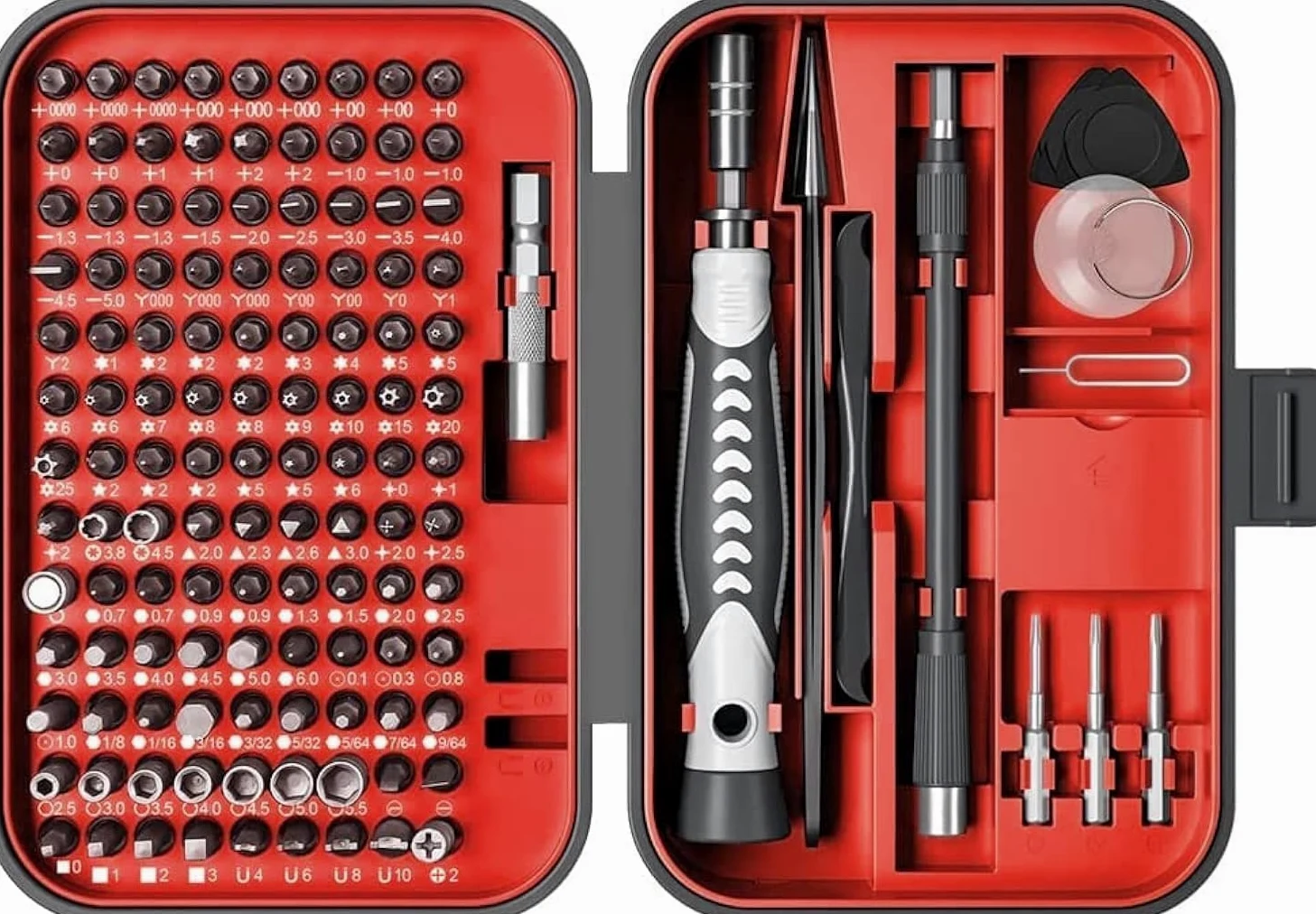 Ulepszony zestaw wkrętaków precyzyjnych 130 w 1 z 120 bitami zestaw narzędzi naprawczych magnetyczny zestaw śrubokrętów z mini wbudowanym pudełkiem do elektroniki iPhone Jubilerzy konsola do gier Lava Red