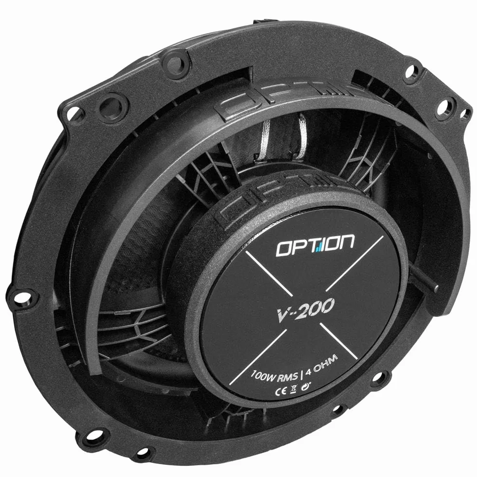 Option System głośników przednich AIR kompatybilny z VW T5/T6-100% Plug & Play - w zestawie pierścienie uszczelniające głośnikowe - 100 W RMS, wydajność 91 dB