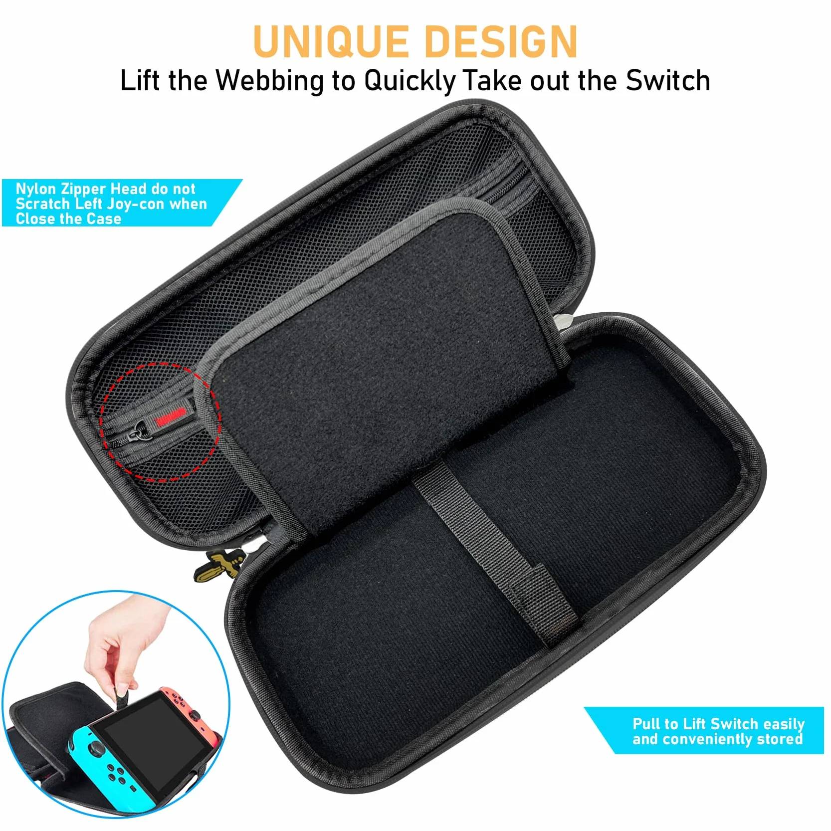 CHIKIXSON Switch Carrying Case, Protective Hard Case