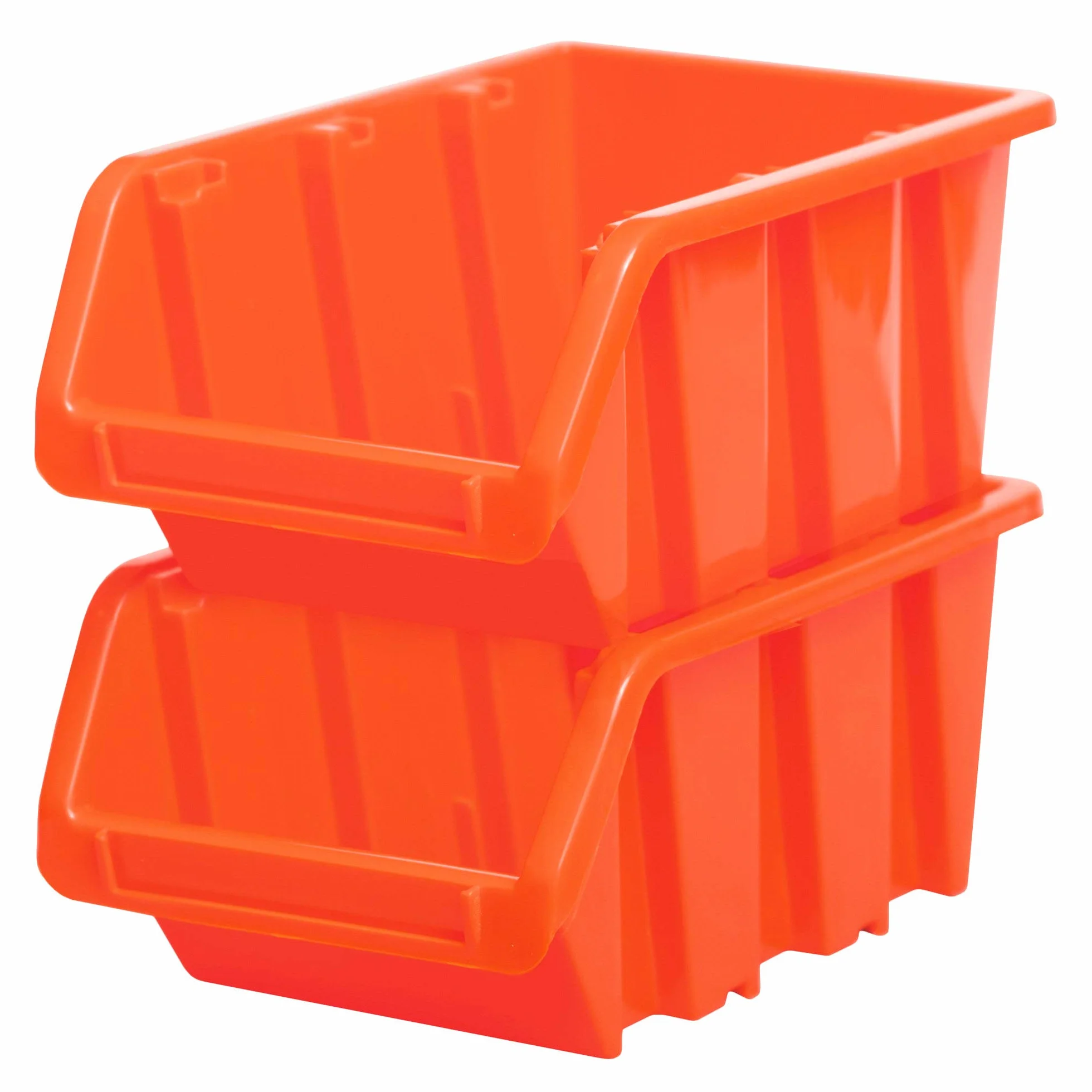 Botle 10 x pudełka magazynowe do warsztatu i garażu, pudełka do przechowywania, pudełka do sortowania, pudełka 120x195x90 mm, pomarańczowe pudełka magazynowe z tworzywa sztucznego, stosowe pudełka