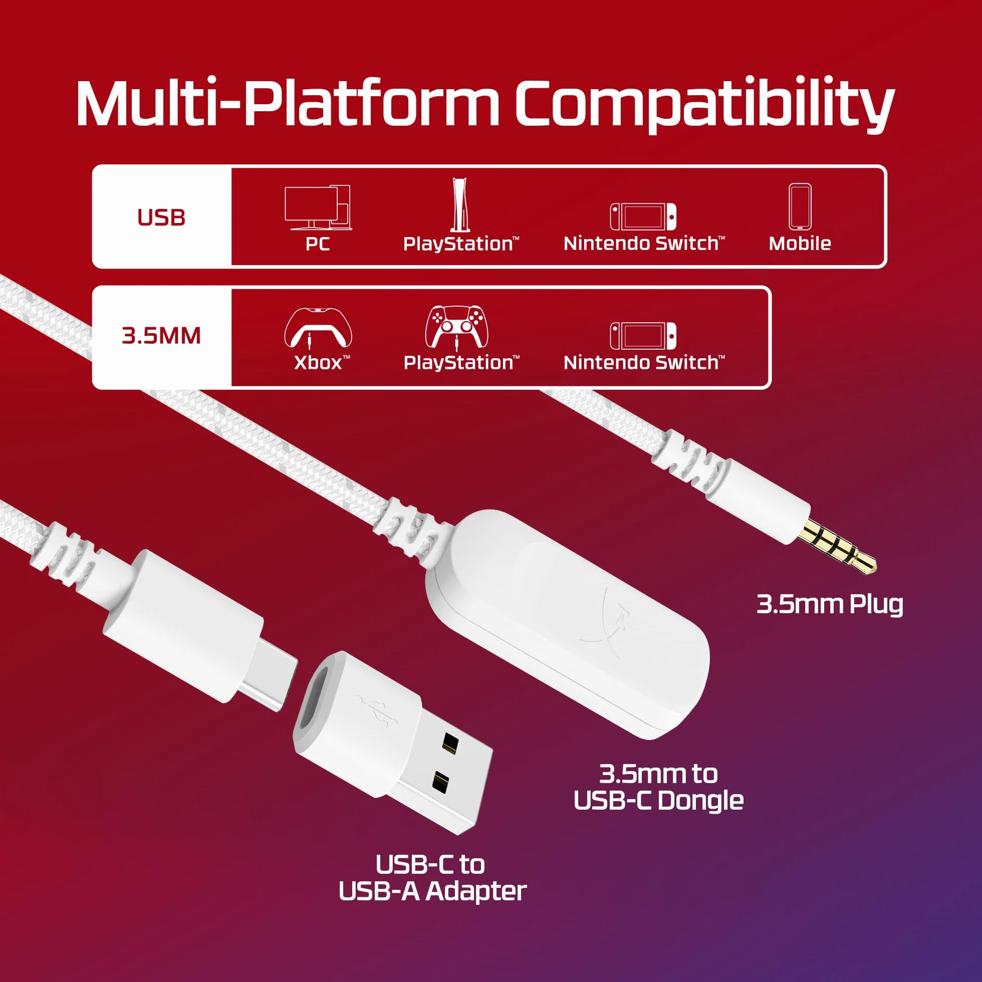 HyperX Cloud III – przewodowy zestaw słuchawkowy do gier, PC, PS5, Xbox Series X|S, sterowniki kątowe 53 mm, DTS, pianka z pamięcią kształtu, trwała rama, ultra-przezroczysty mikrofon 10 mm