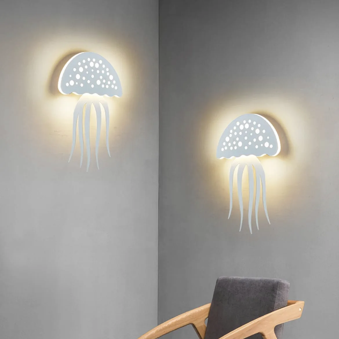 10W kinkiet kryty LED kinkiet pokój dziecięcy lampa meduzy dziecięca noc światło ścienne Cartoon oświetlenie ścienne chłopiec dziewczyna lampka nocna do sypialni ciepły biały 3000K biały