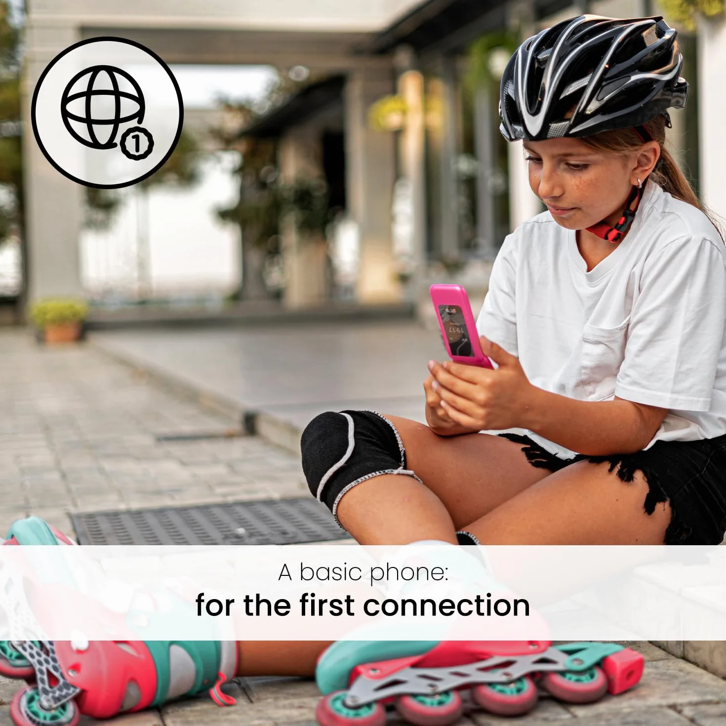 SPC Wild – Basic 4G Mobile do cyfrowego odłączania i pierwszego bezpiecznego połączenia dla nastolatków, aparat, podwójny ekran, przycisk SOS i bateria 7-dniowa | różowy