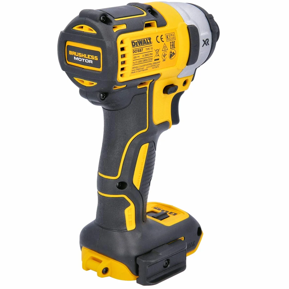 Dewalt DCF887 18 V XR bezszczotkowy wkrętarka udarowa 3 prędkości + 1 x bateria DCB182 4ah